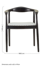 Open Back Grey Leather Chair | Kendari