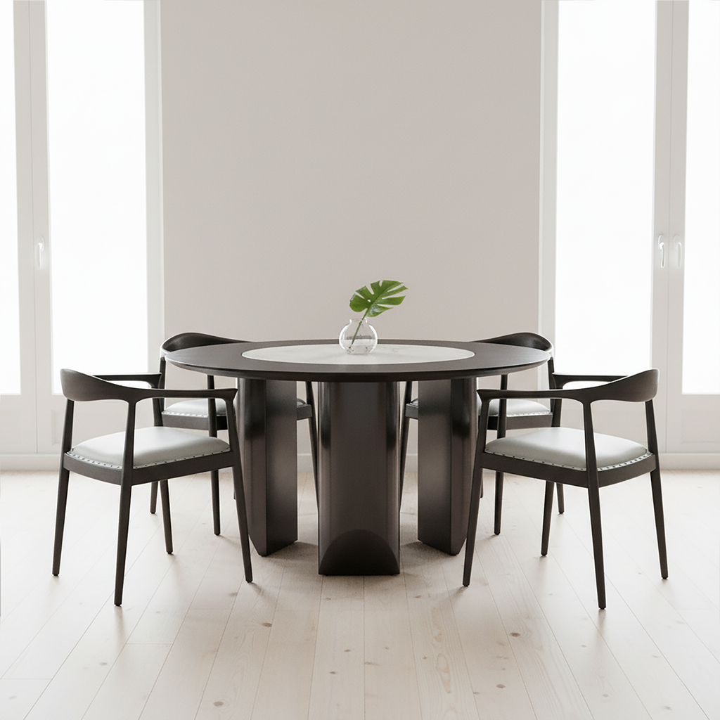 Open Back Grey Leather Chair | Kendari