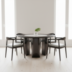 Open Back Grey Leather Chair | Kendari