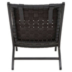 Black Leather Woven Chair | Kendari