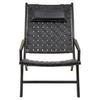 Black Leather Woven Chair | Kendari