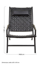 Black Leather Woven Chair | Kendari