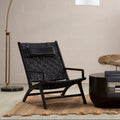 Black Leather Woven Chair | Kendari
