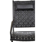 Black Leather Woven Chair | Kendari