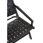Black Leather Woven Chair | Kendari