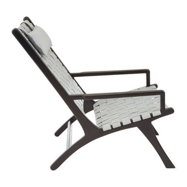Grey Woven Leather Strap Chair | Kendari