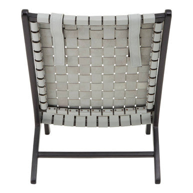 Grey Woven Leather Strap Chair | Kendari