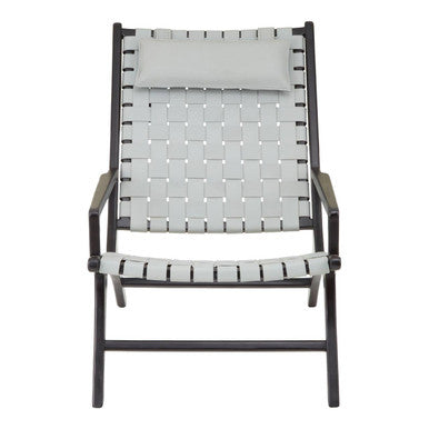 Grey Woven Leather Strap Chair | Kendari