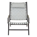 Grey Woven Leather Strap Chair | Kendari
