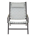 Grey Woven Leather Strap Chair | Kendari