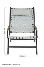 Grey Woven Leather Strap Chair | Kendari