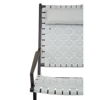 Grey Woven Leather Strap Chair | Kendari