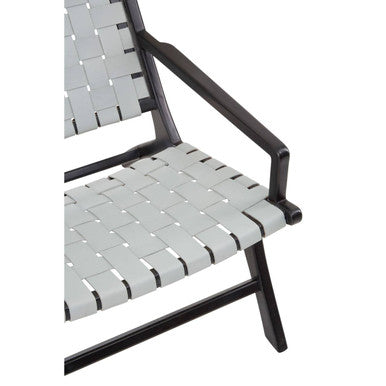 Grey Woven Leather Strap Chair | Kendari