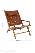 Teak Wood and Woven Leather Chair | Kendari