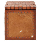 Hair on Leather Storage Stool | Kendari