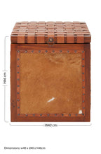 Hair on Leather Storage Stool | Kendari
