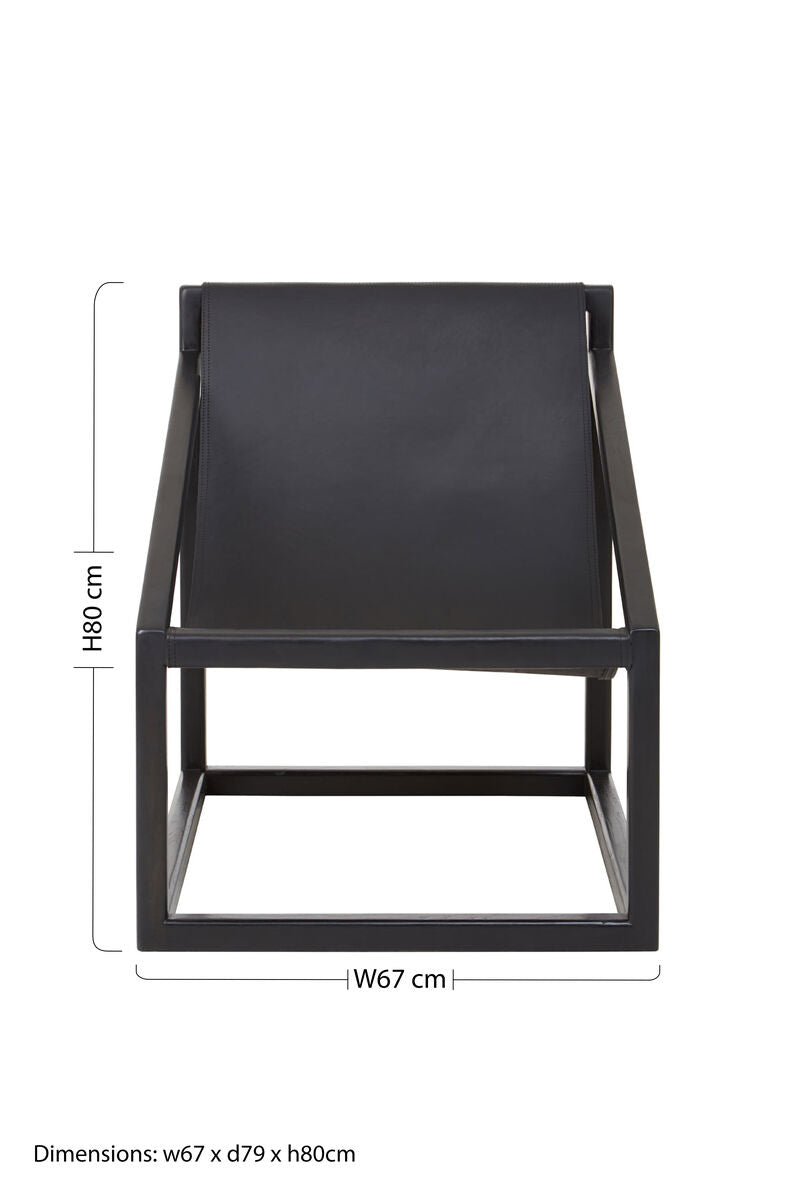Black Cubic Frame Chair | Kendari