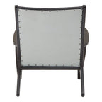 Grey Leather and Teak Wood Chair | Kendari