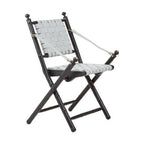 White Leather and Black Teak Wood Chair | Kendari