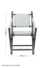 White Leather and Black Teak Wood Chair | Kendari