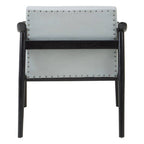 Grey Leather Armchair with Black Teak Wood Frame | Kendari