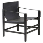 Black Teak Wood Frame Armchair | Kendari
