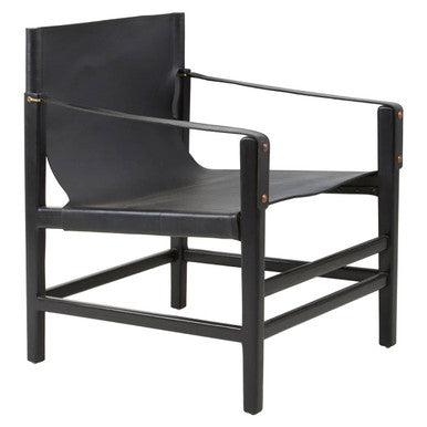 Black Teak Wood Frame Armchair | Kendari