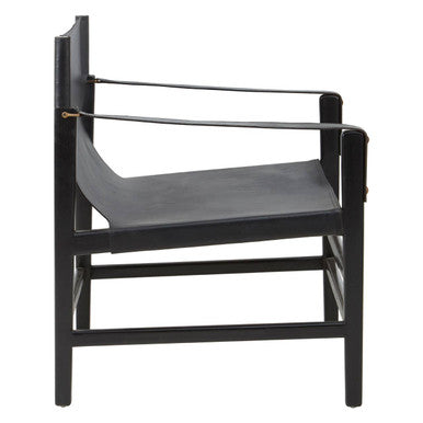 Black Teak Wood Frame Armchair | Kendari