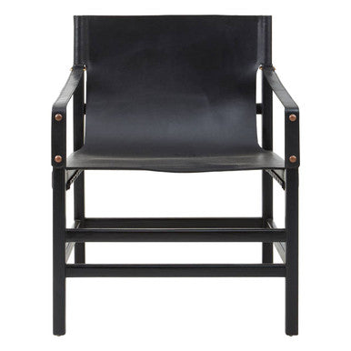 Black Teak Wood Frame Armchair | Kendari