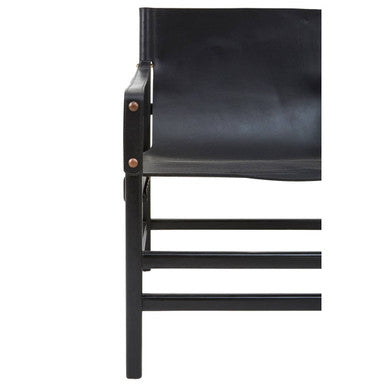 Black Teak Wood Frame Armchair | Kendari