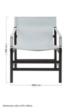 Grey Leather and Black Teak Wood Chair | Kendari
