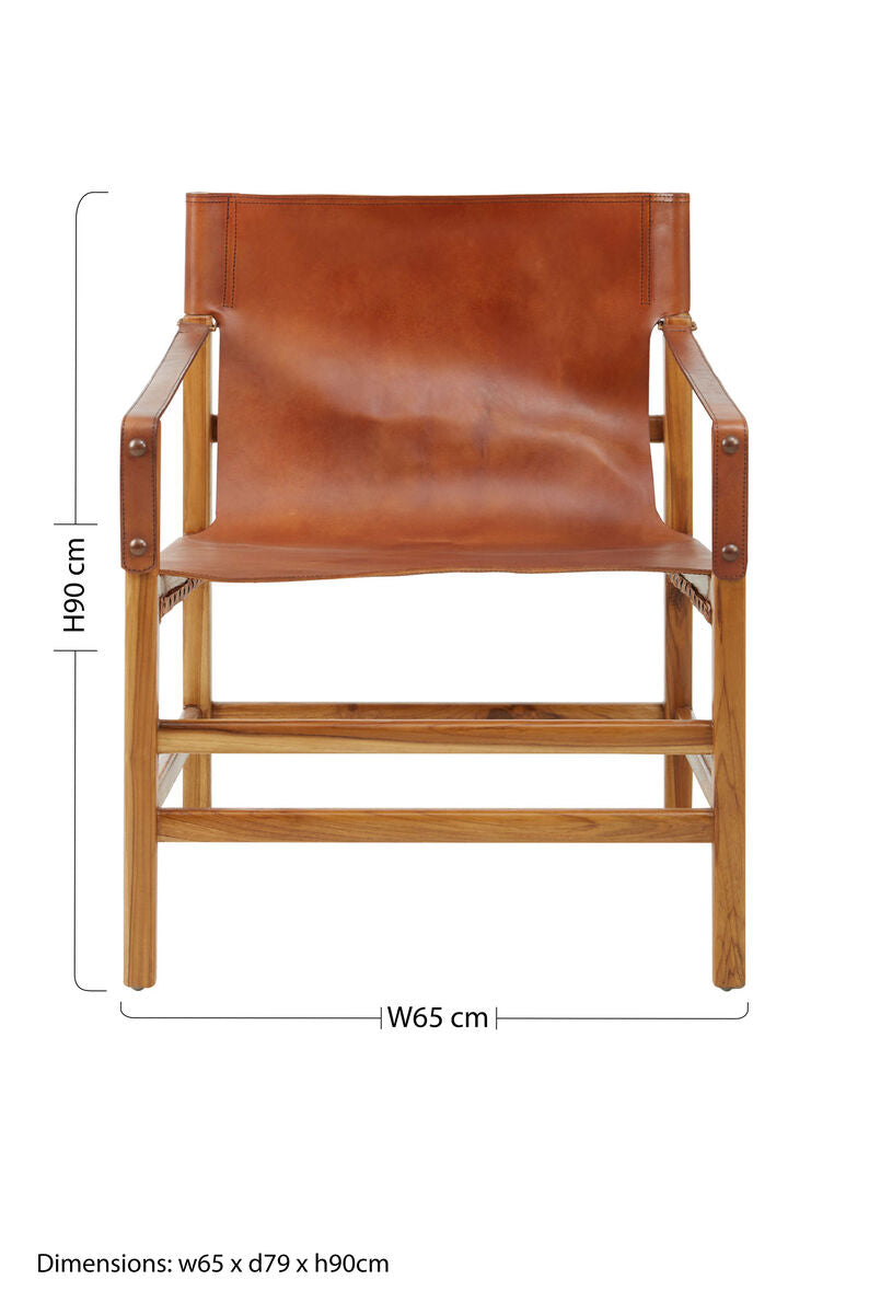 Brown Cow Leather Chair | Kendari