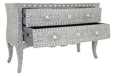 Chest of 2 Drawers with Mother of Pearl Inlay | Fusion