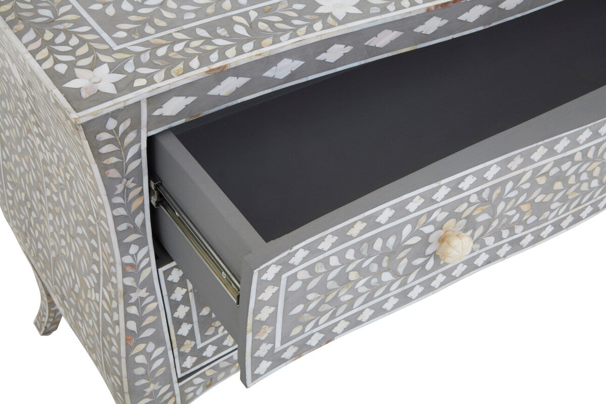 Chest of 2 Drawers with Mother of Pearl Inlay | Fusion
