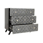 Black and Mother of Pearl Chest of 3 Drawers | Fusion