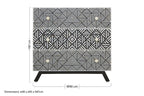 Black and Mother of Pearl Chest of 3 Drawers | Fusion