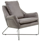 Grey Faux Leather Chair | Hugo