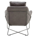 Grey Faux Leather Chair | Hugo