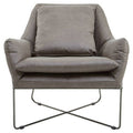 Grey Faux Leather Chair | Hugo