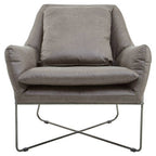 Grey Faux Leather Chair | Hugo