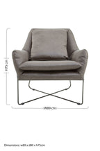 Grey Faux Leather Chair | Hugo