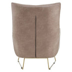 Light Brown Faux Leather Armchair | Henry