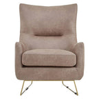 Light Brown Faux Leather Armchair | Henry