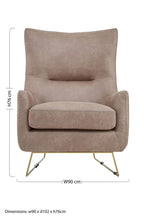 Light Brown Faux Leather Armchair | Henry