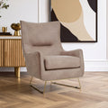 Light Brown Faux Leather Armchair | Henry