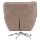 Brown Leather Effect Swivel Chair | Harold