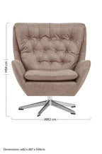 Brown Leather Effect Swivel Chair | Harold