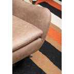 Brown Leather Effect Swivel Chair | Harold