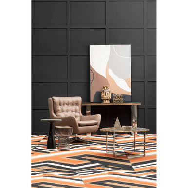 Brown Leather Effect Swivel Chair | Harold