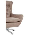 Brown Leather Effect Swivel Chair | Harold